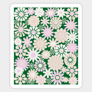 Scandinavian Style Floral Design Vintage Flowers Magnet